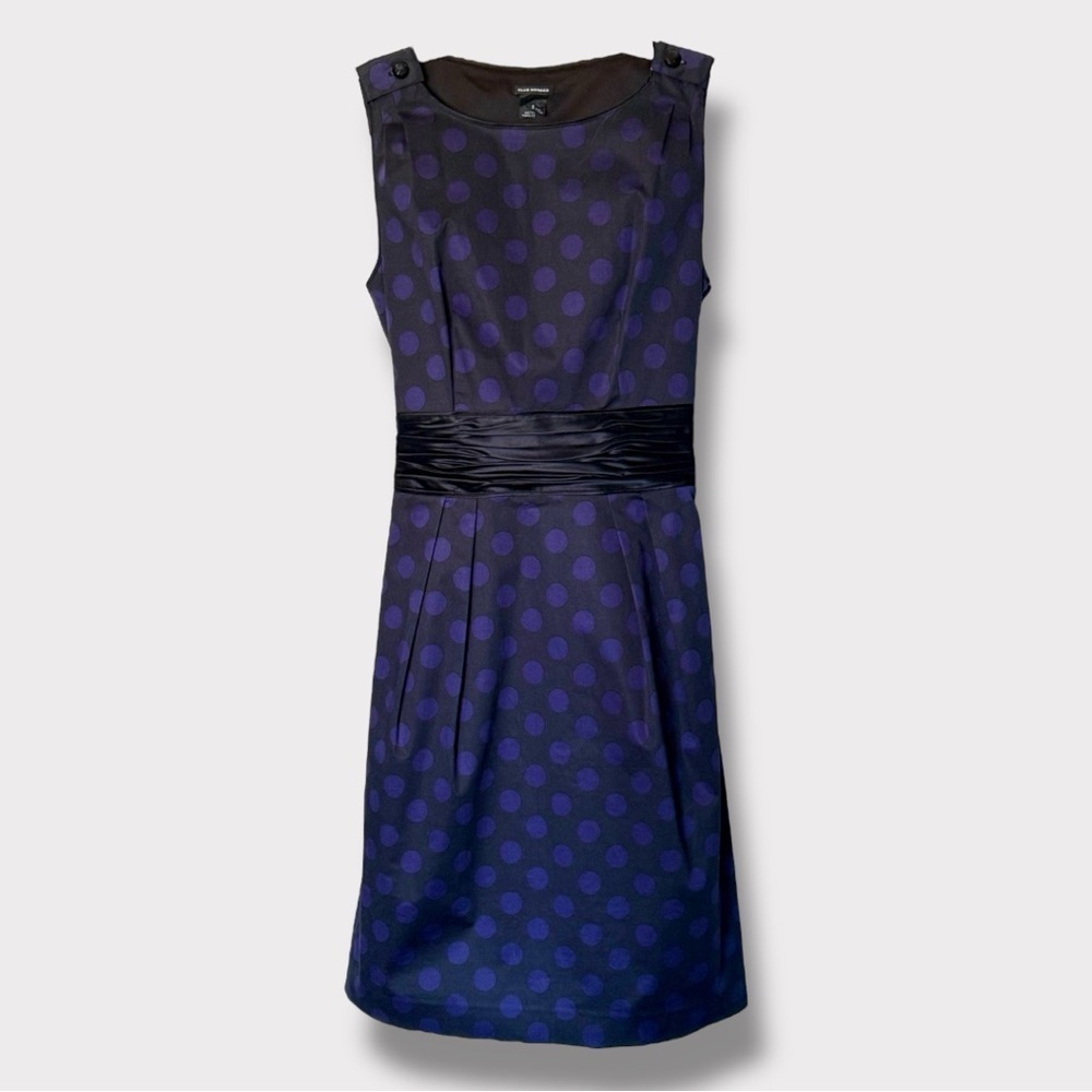 Club Monaco Black Sleeveless Polka Dot Cocktail Dress- Size 2